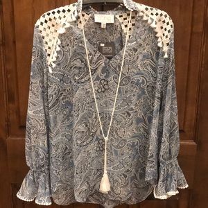 NWT Atina Christina chiffon blouse